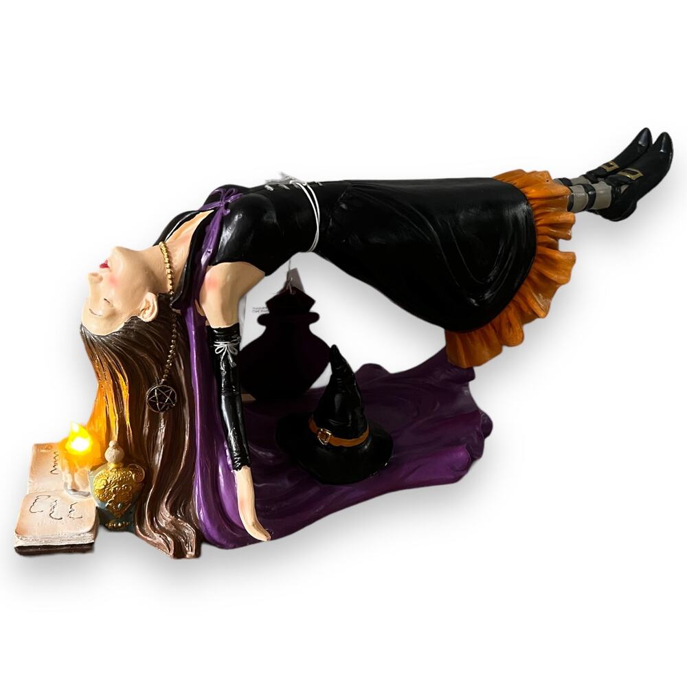 Halloween 2024 Levitating Light Up Witch Eerie Charm Floating Suspended Decor